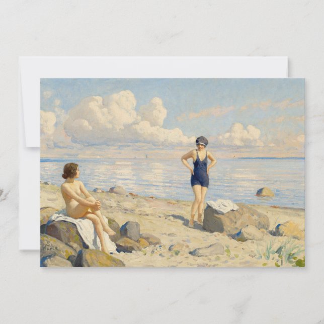 Na praia | Paul Fischer (Frente)