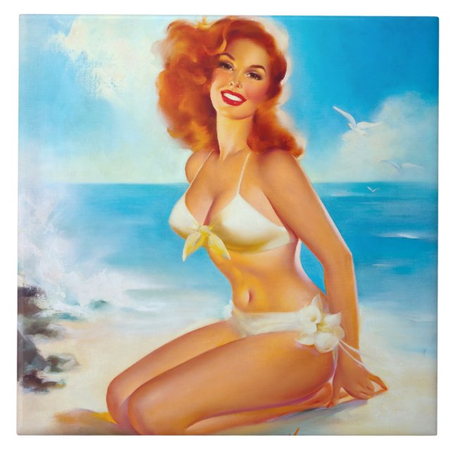 Na praia Pin Up (Frente)