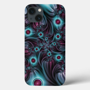 Na Profundidade da Arte Fractal Abstrato Azul Cor-