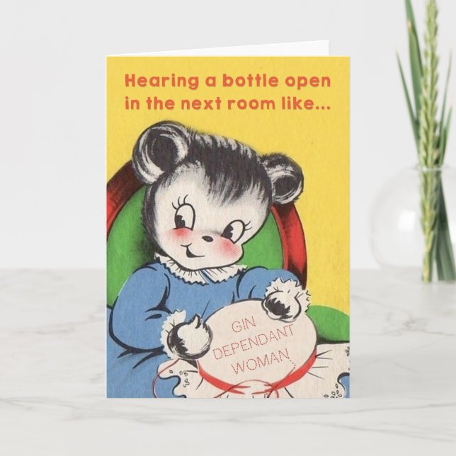 Na sala ao lado - cartão de Dia de as mães engraça (Frente)