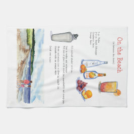 Na toalha do bar da praia