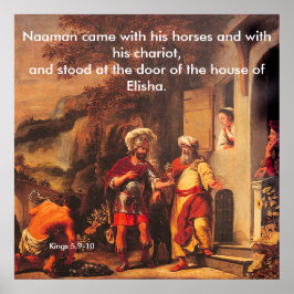 Naaman Healing by Elisha - Poster