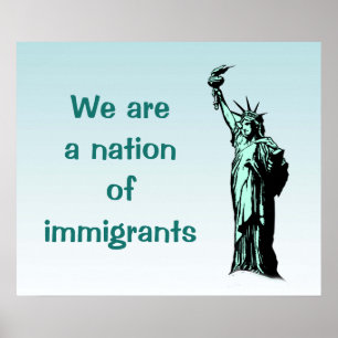 Nação do poster do azul dos imigrantes