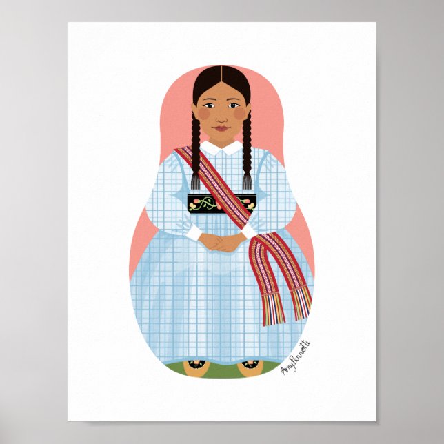 Nação Métis do Canadá Poster Matryoshka (Frente)