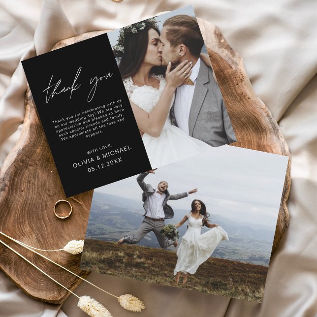 Nação Negra Obrigado Foto - Cartão Minimalista (Criador carregado)