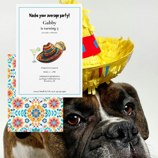 Nacho Seu Média De Cachorro Sombrero Taco Convite (Criador carregado)