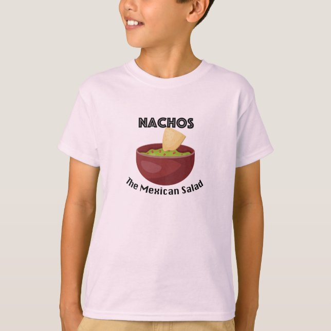 Nachos, A Salada Mexicana - Camisa Básica Para Cri (Frente)