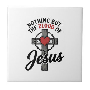 Nada Além do Sangue de Jesus Camisa Vintage Cruz