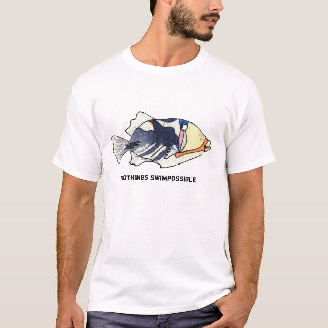 Nada camisa dos peixes T dos desenhos animados de (Frente)