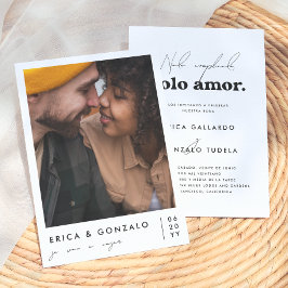 Nada Complicado Só Amor Convite de Casamento Retro