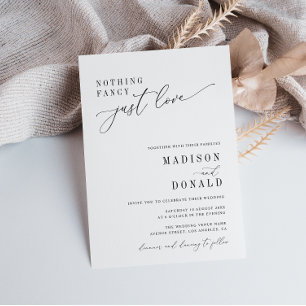 nada de convite para casamento rico preto e branco