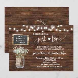 Nada de Fantasia, Apenas Casamento Furtivo Convite