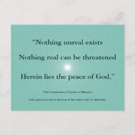 Nada de irreal existe Cartão ACIM sem dualidade