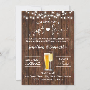 Nada de Luxo, Apenas Casamento Furtivo Convite Oci