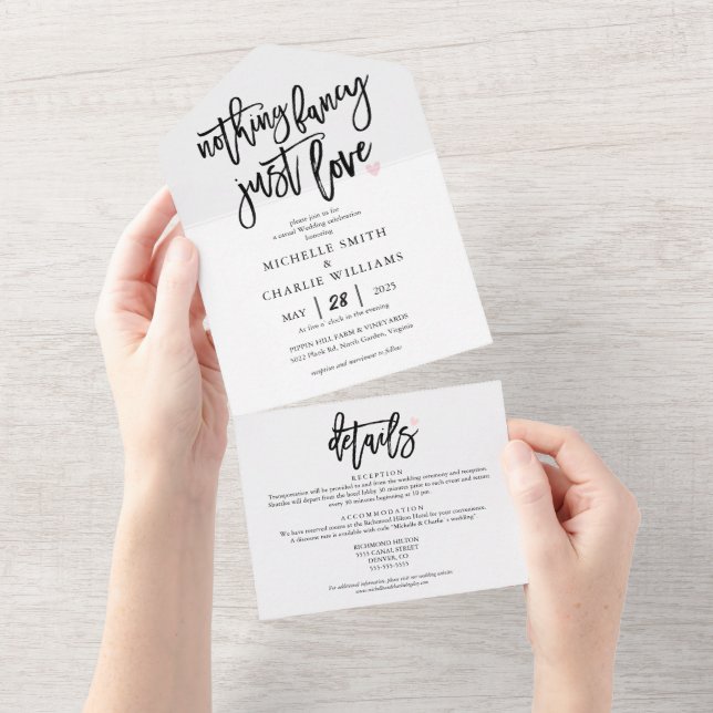 Nada de rico ama a cerimônia casual de casamento (Tearaway)