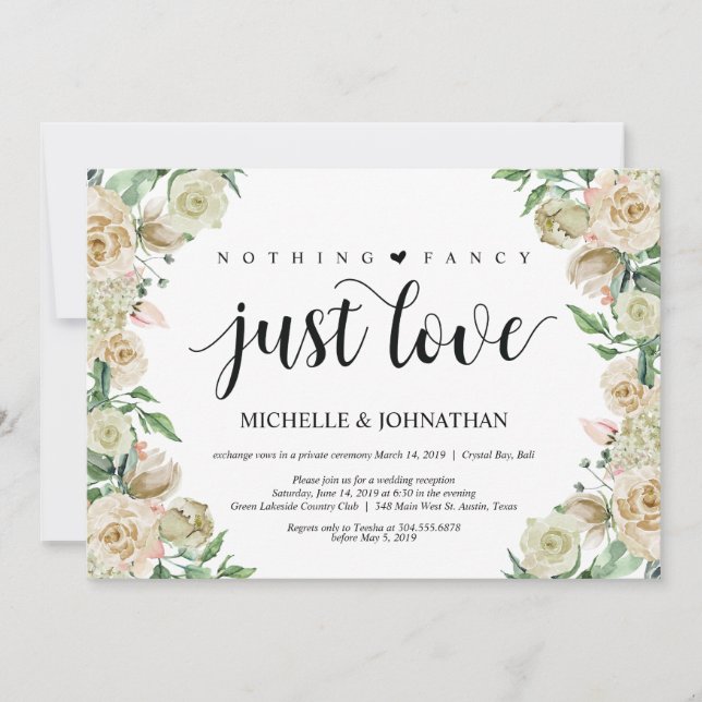 Nada de rico, Cartão de Convite para Recepção Elop (Frente)