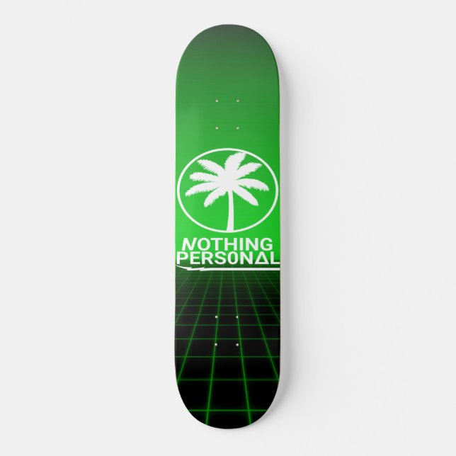 Nada de Skate Pessoal Synthwave Grid (Frente)