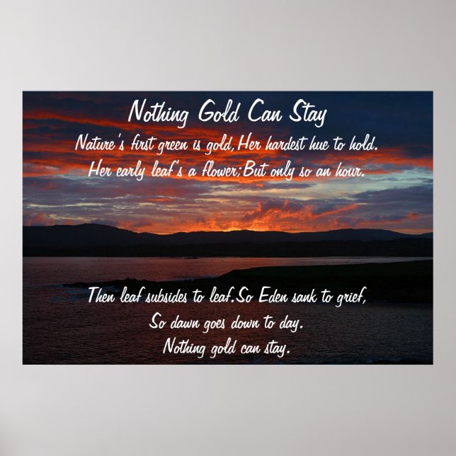 Nada Dourado pode ficar Poster (Frente)