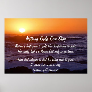 Nada Dourado pode ficar Poster do Sol