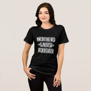 Nada dura para sempre preto clássico personalizáve