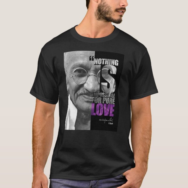 Nada É Impossível A Camisa Escura Ghandi (Frente)