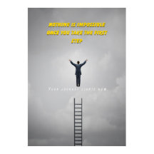 Nada é impossível Poster de cotação motivacional