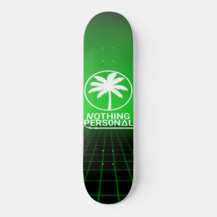 Nada Pessoal Synthwave Grid Skateboard