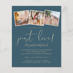 Nada sofisticado, apenas anúncio de casamento ínti