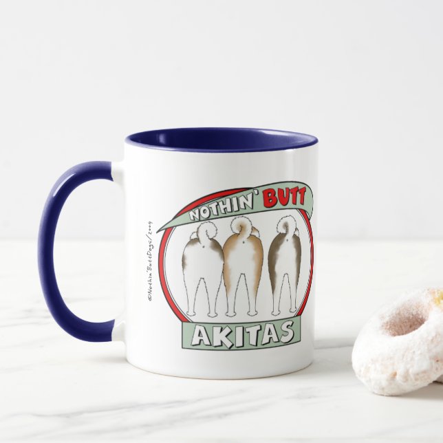 Nada termina a caneca de Akitas (Com Donut)