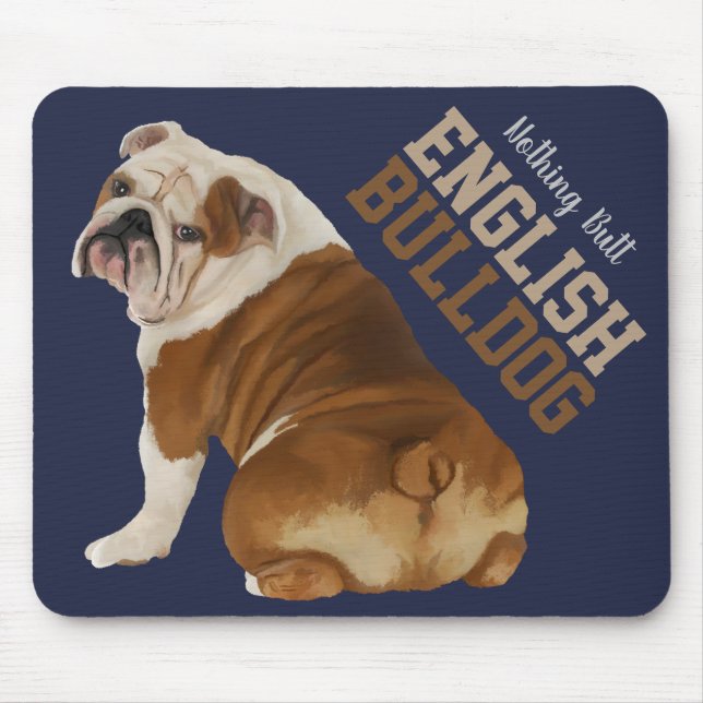 Nada termina o buldogue inglês Mousepad (Frente)