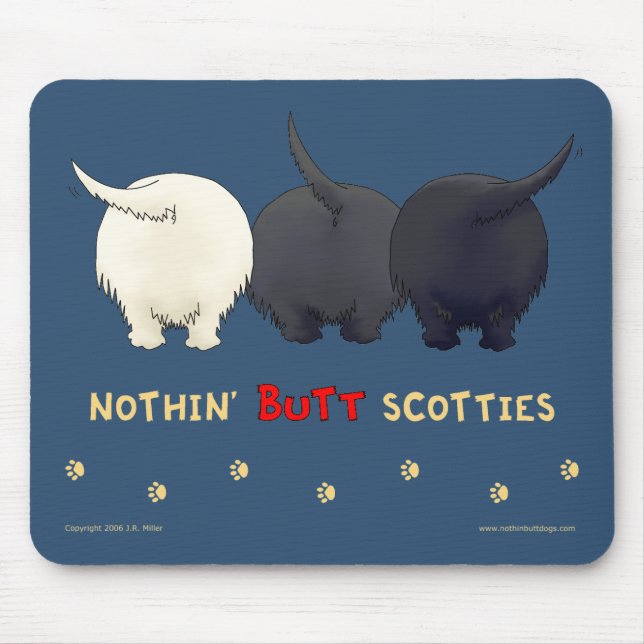 Nada termina Scotties Mousepad (Frente)