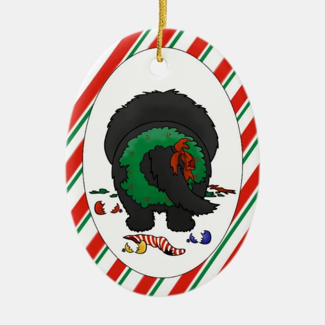 Nada termina uns enfeites de natal de Newfie (Frente)