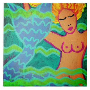Nadação de pintura de Abstrato de Mermaid