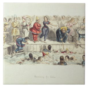 Nadando para senhoras, 1844 (litho)
