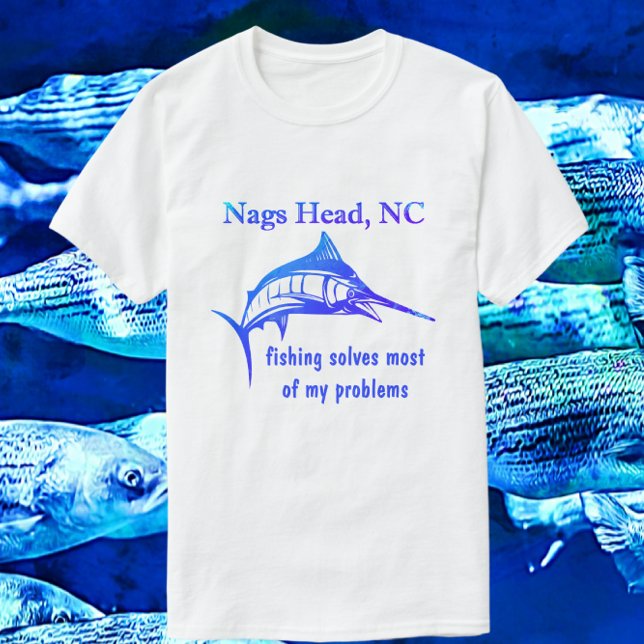 Nags Head NC Belo Sabor Azul Camisa (Prefer another color shirt or different text style? Just change the text, shirt color or style.)