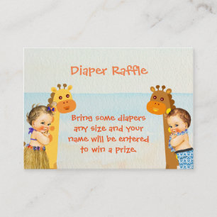 Nah Arks Chá de fraldas Fralda Raffle Inserção