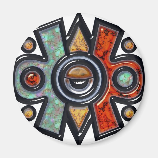 Nahui Ollin Imã de geladeira (Frente)