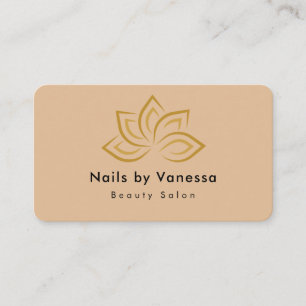 Nail Beauty Salon Qr Code Rustic Cartão de visita