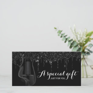 Nail Salon Black Glitter Drives Gift Certificados