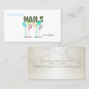 Nail Salon Legal Nail Cartão de visita Polonês