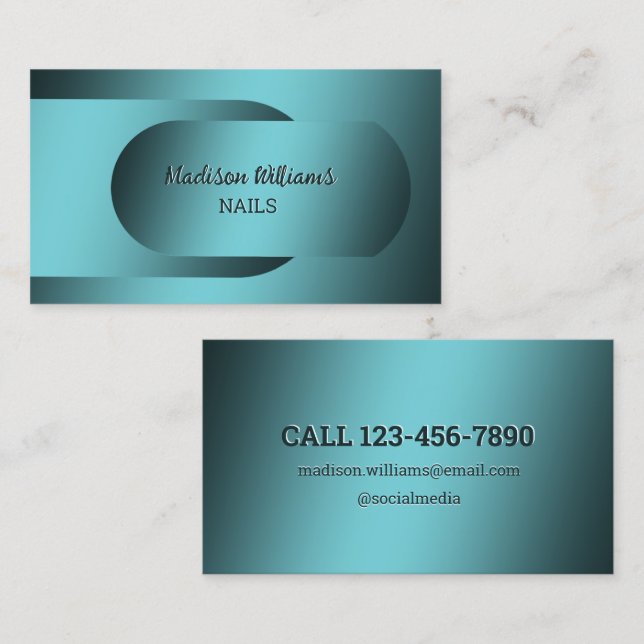 Nail Technician Cartão de visita (Frente/Verso)