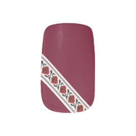 Nail Wrap Bordado floral de Vyshyvanka do ucraniano