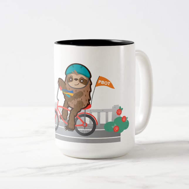 Naito Sloth caneca de 15 oz (Frente Esquerda)