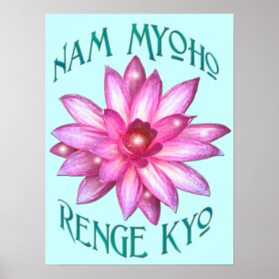 "Nam impressão do poster do budismo de Renge Myoh