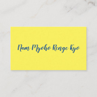 Nam Myoho Renge Kyo Lotus Cartão de visita Budista