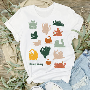 Namastay Ioga de Gato Camiseta de Ioga Divertida