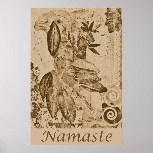 Namaste Deusas Lithógrafo de 24" x Poster de 36" (Frente)