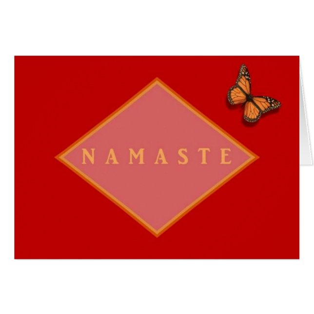 Namaste exulta o cartão (Frente Horizontal)