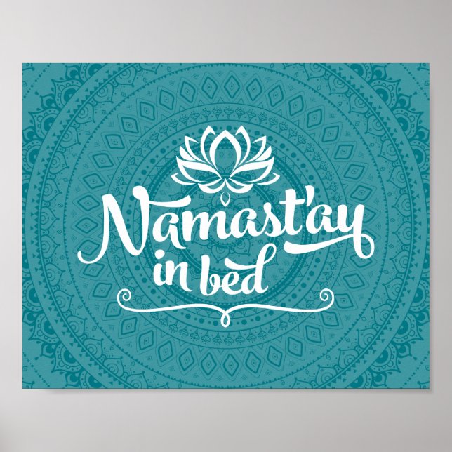 Namaste Mandala Funny Quote PERSONALIZÁVEL Poster (Frente)