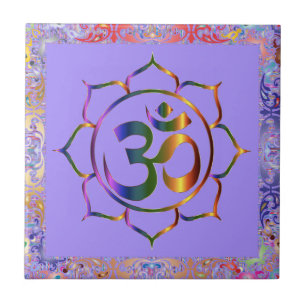 Namaste Om Lotus Rainbow Vintage